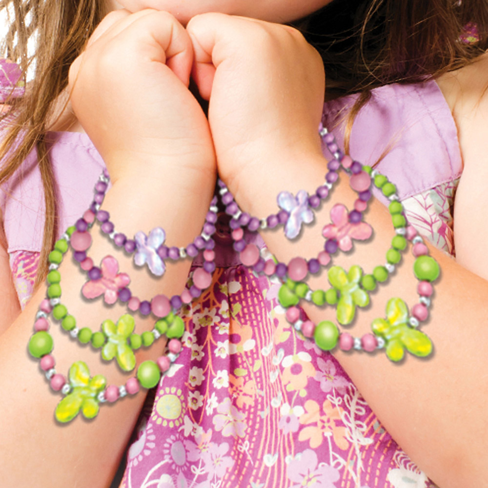 Small World Toys Make Your Own Butterflies Beginner Bead Jewellery Kit Image 3