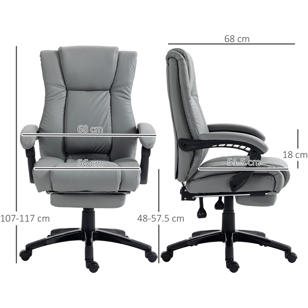 Portland Grey Swivel Office Chair Image 7