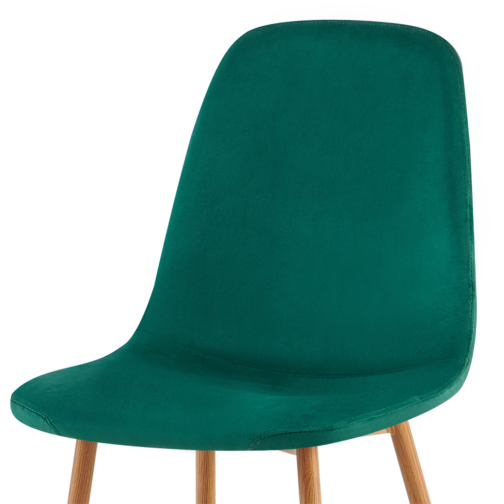 DS Living Luxe Set of 2 Verdant Green Wood Printed Coating Dining Chairs Image 3