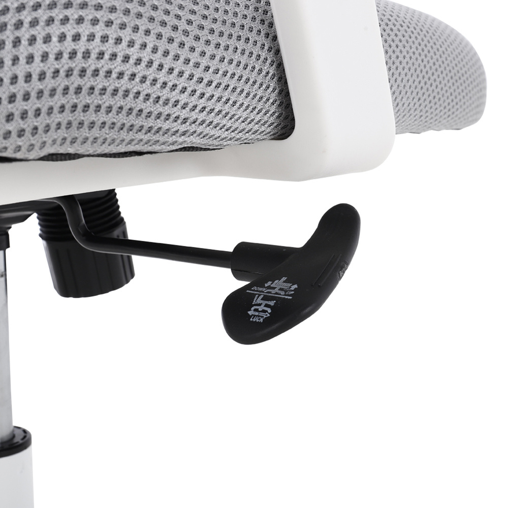 Living and Home White Mesh Ergonomic Swivel Office Chair Image 6