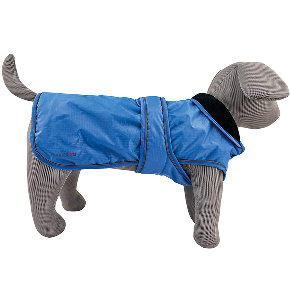 HugglePets Medium Arctic Armour Waterproof Thermal Blue Dog Coat Image 1