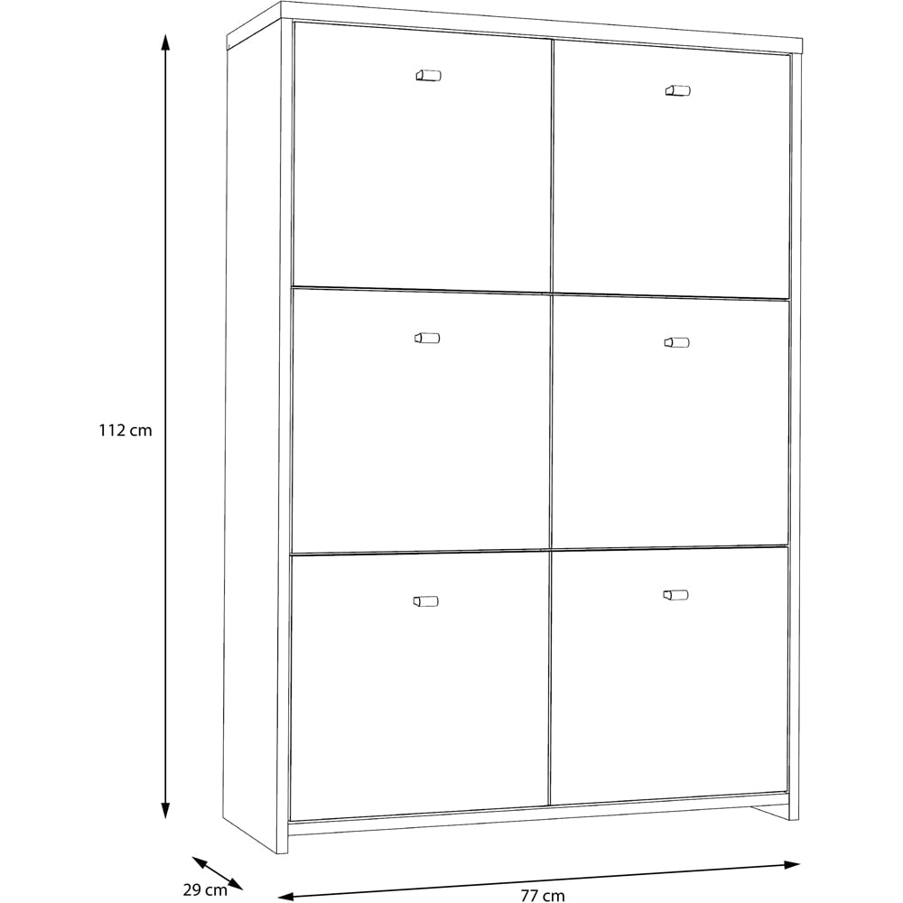 Florence Best 6 Doors Artisan White Oak Storage Chest Image 8