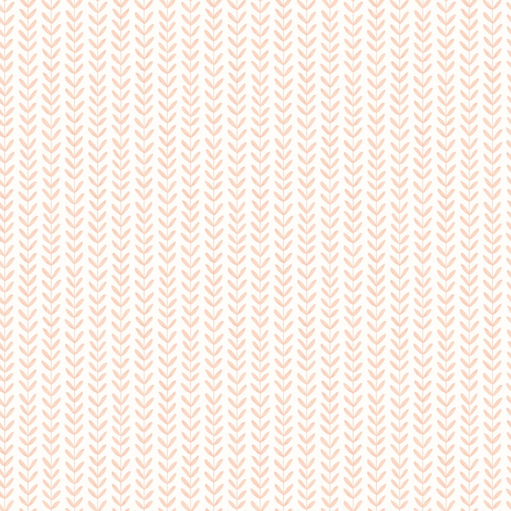 Hoopla Walls Elegance Ditsy Leaf Stripe Apricot Wallpaper Image 1