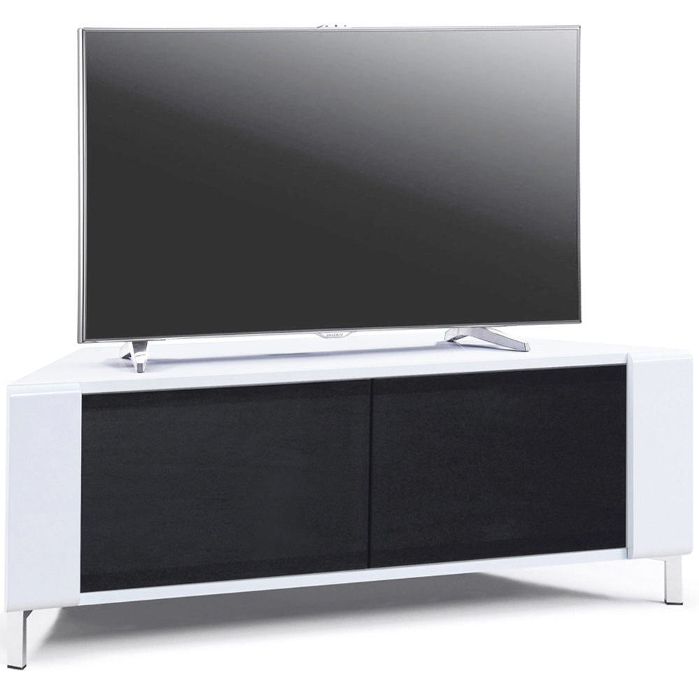 MDA Designs Corvus 2 Door White and Black TV Cabinet Image 5