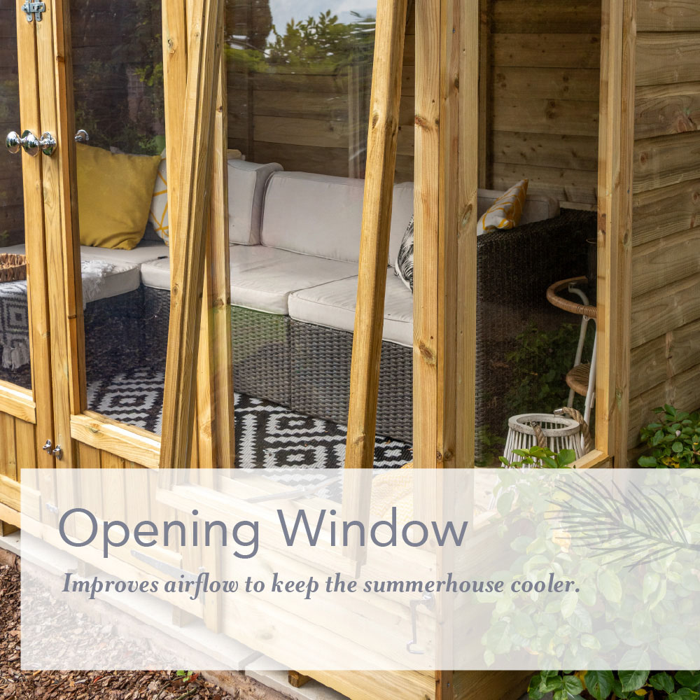 Forest Garden Beckwood 8 x 6ft Single Side Opening Shiplap Apex Summerhouse Image 8