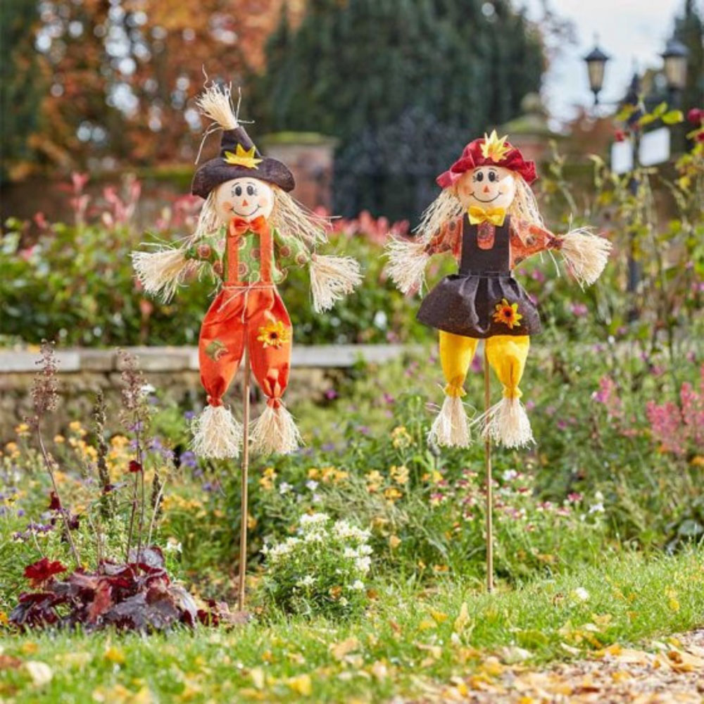 Garden Mile Garden Scarecrow Decoration Set 90cm 2 Pack Image 3