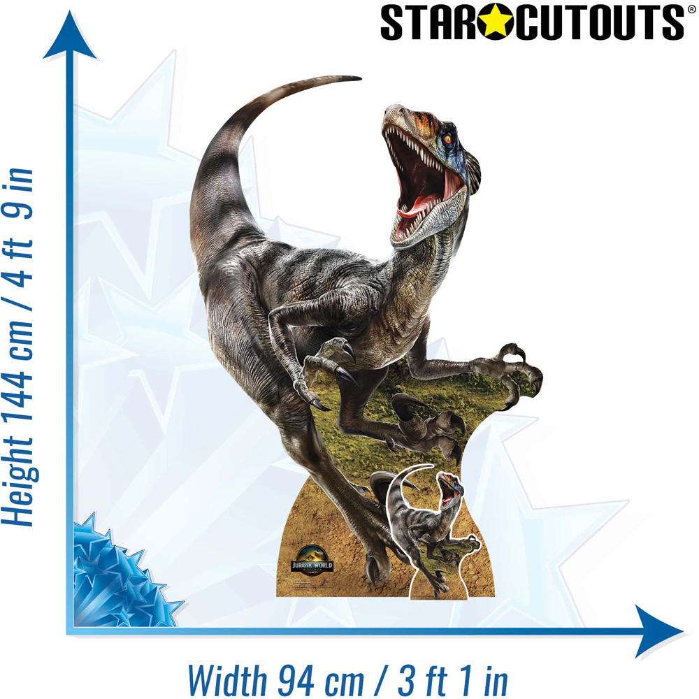 Star Cutouts Jurassic World Rebirth Velociraptor Dinosaur Cardboard Cutout 5ft Image 6