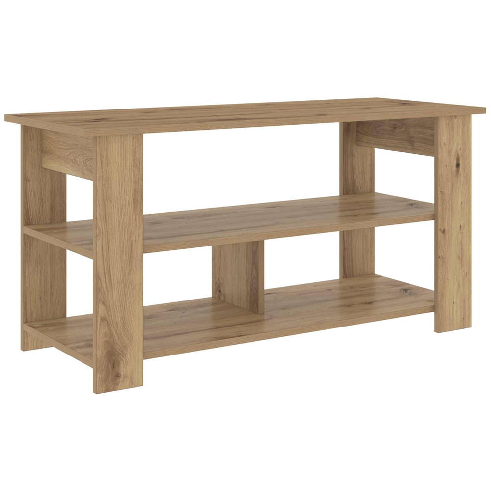 vidaXL 2 Shelf Artisan Oak Wide TV Stand Image 2