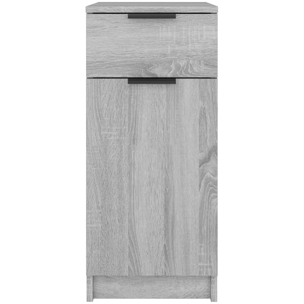 vidaXL Single Door Single Drawer Grey Sonoma Desk Cabinet Image 5