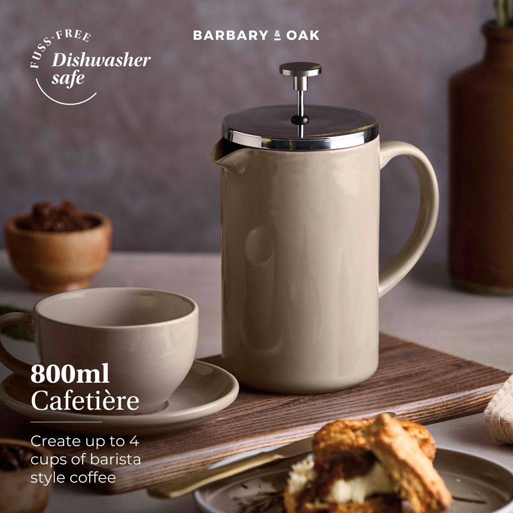Barbary & Oak Nattura Cashmere Ceramic Cafetiere 800ml Image 3