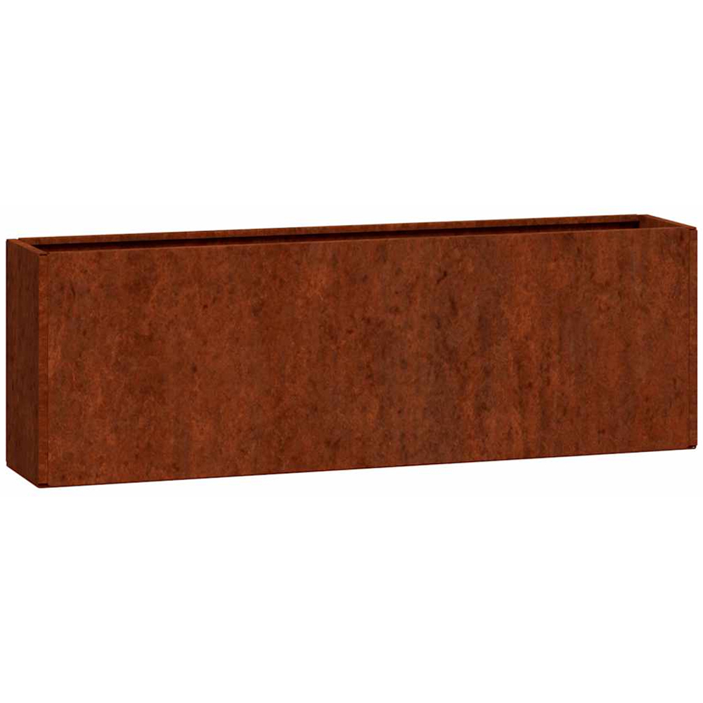 vidaXL Brown Corten Steel Garden Wall Planter 17 x 53 x 10cm 2 Pack Image 1