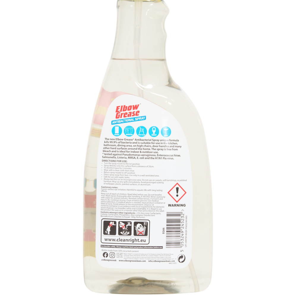 Elbow Grease Anti-Bacterial Spray 500ml Image 3
