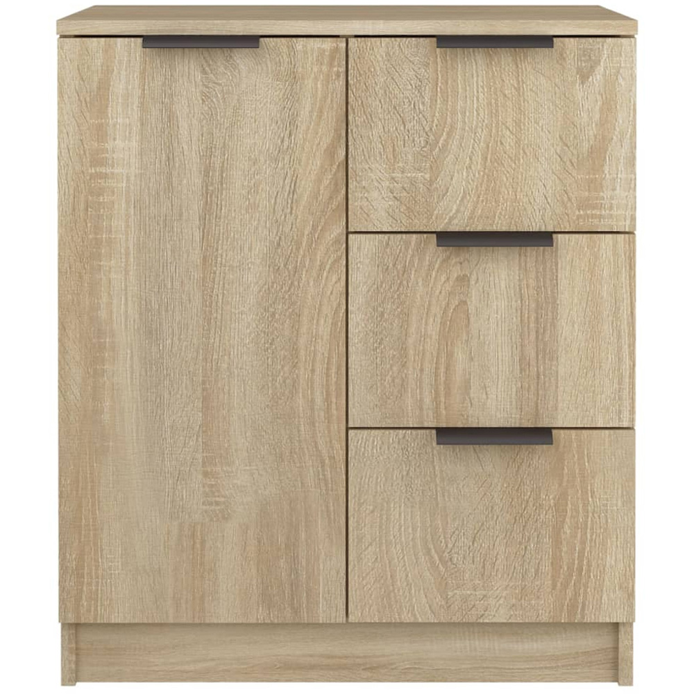 vidaXL Single Door 3 Drawer Sonoma Oak Sideboard Image 3