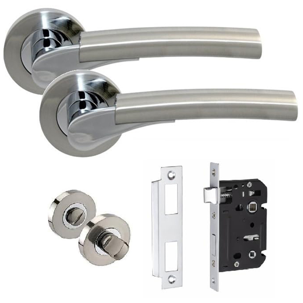 Golden Grace Polished Chrome Verona Ultimo Duo Bathroom Handle Set 64mm Image 1