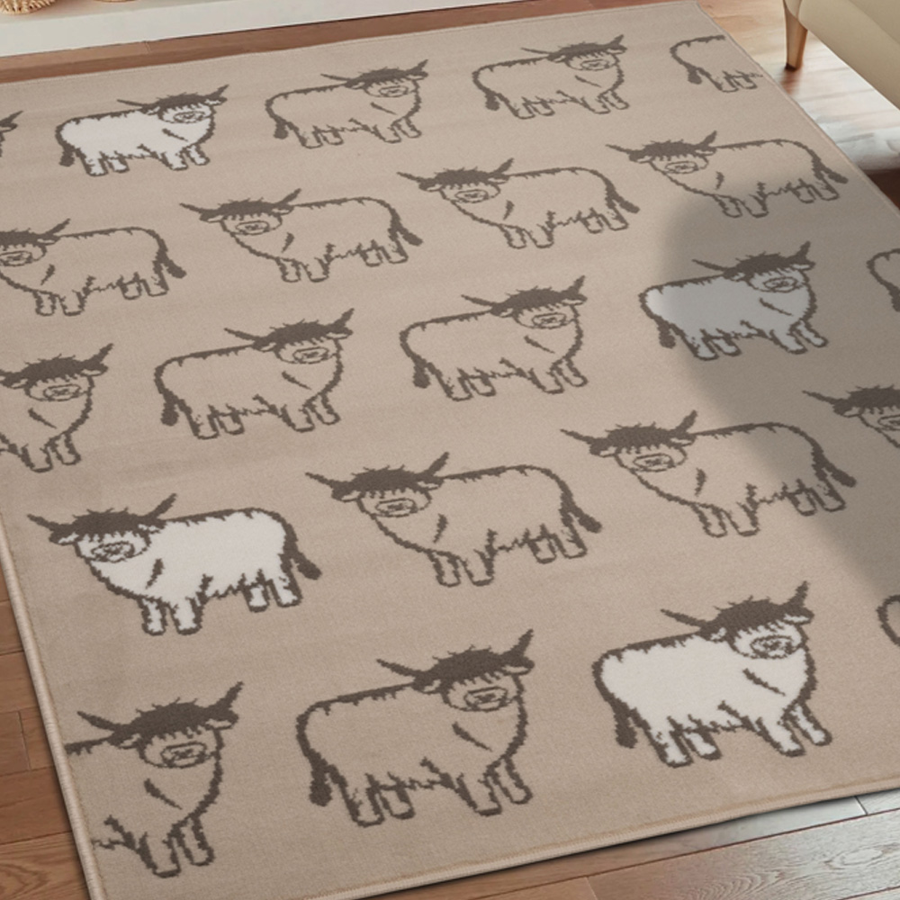 Homemaker Maestro Highland Herd Rug 120 x 170cm Image 1