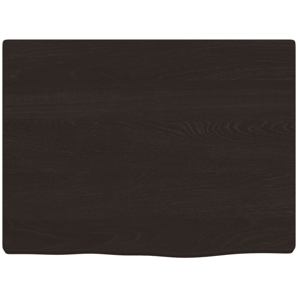 vidaXL 40cm Dark Brown Treated Solid Oak Wood Floating Wall Shelf Image 3