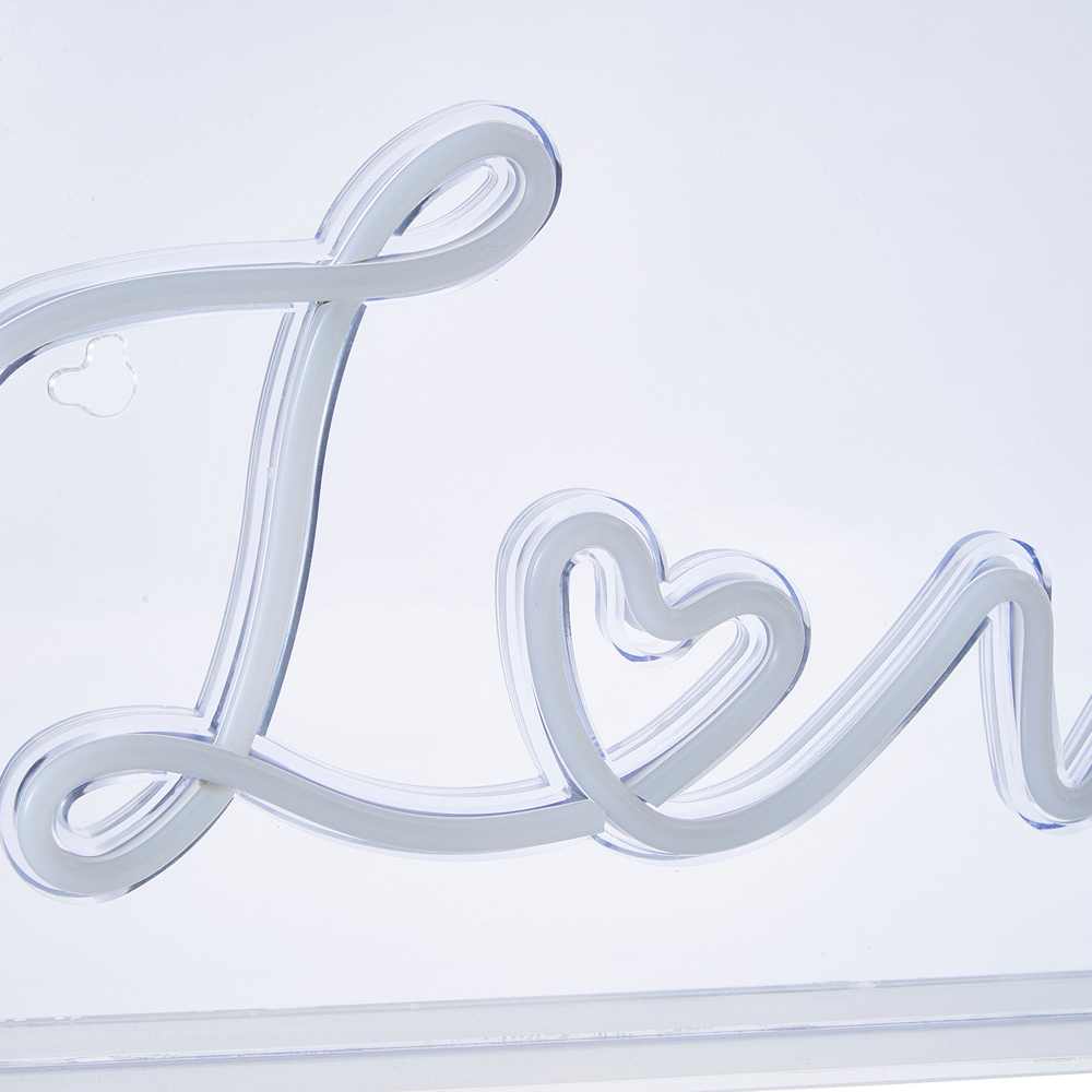 Glow Love Neon Pink Acrylic Light Box Image 4
