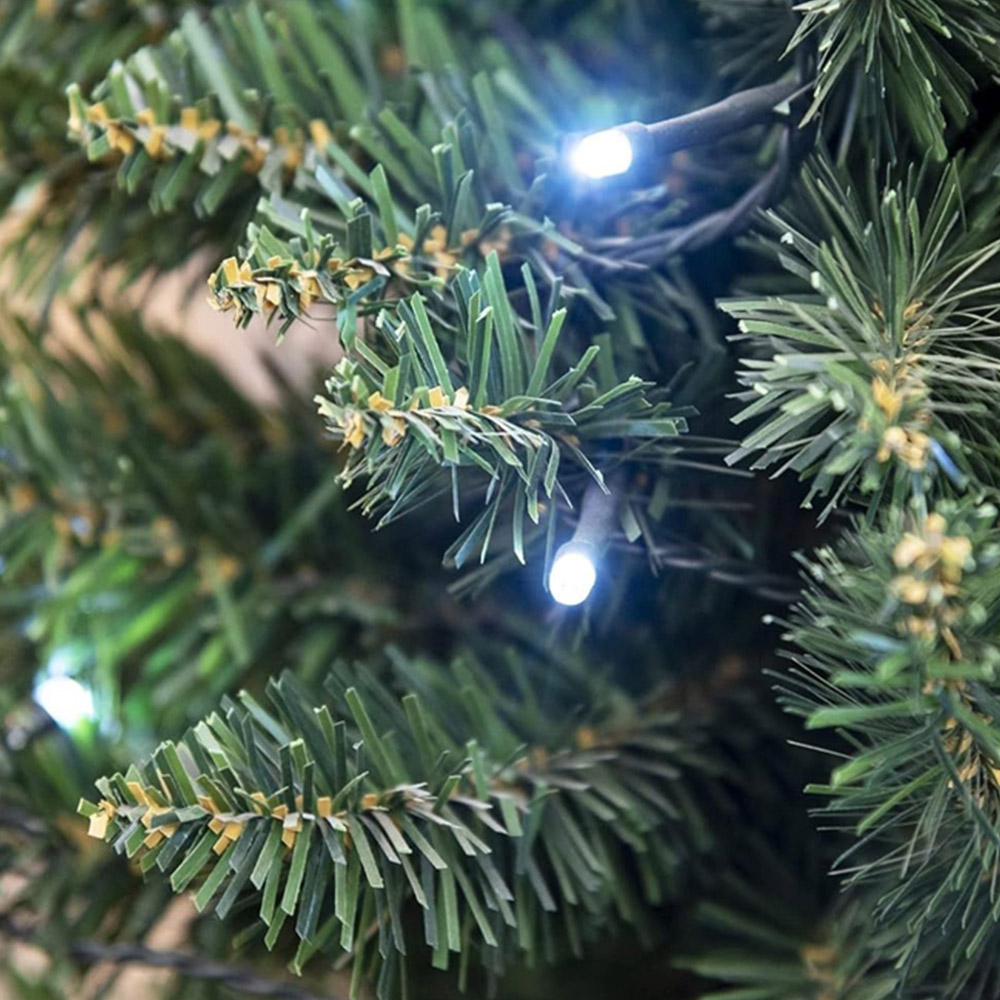 Shatchi Cool White LED Pre-Lit Slim Pencil Artificial Christmas Tree 7ft Image 5