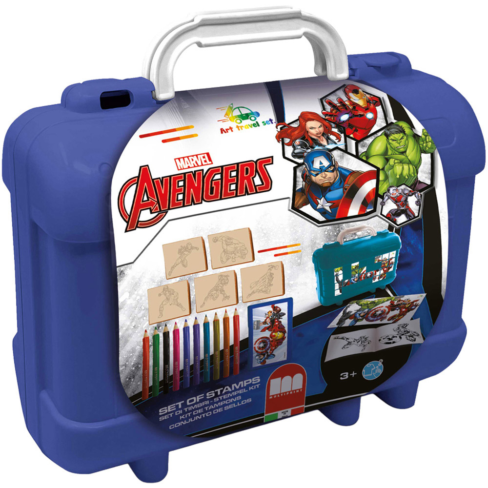 Multiprint Marvels Avengers Kids Travel Colouring and Stamp Set Image 1