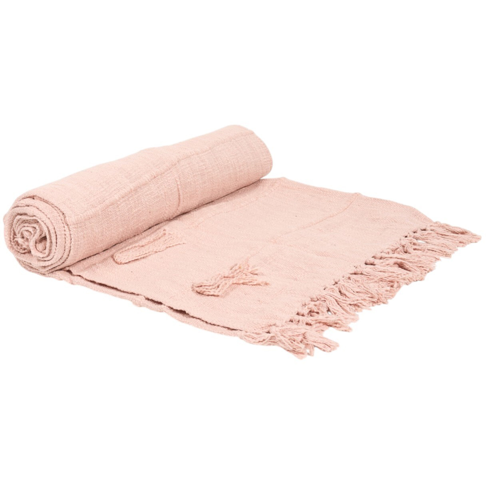 Eboni Tassel Throw Blush Image 4