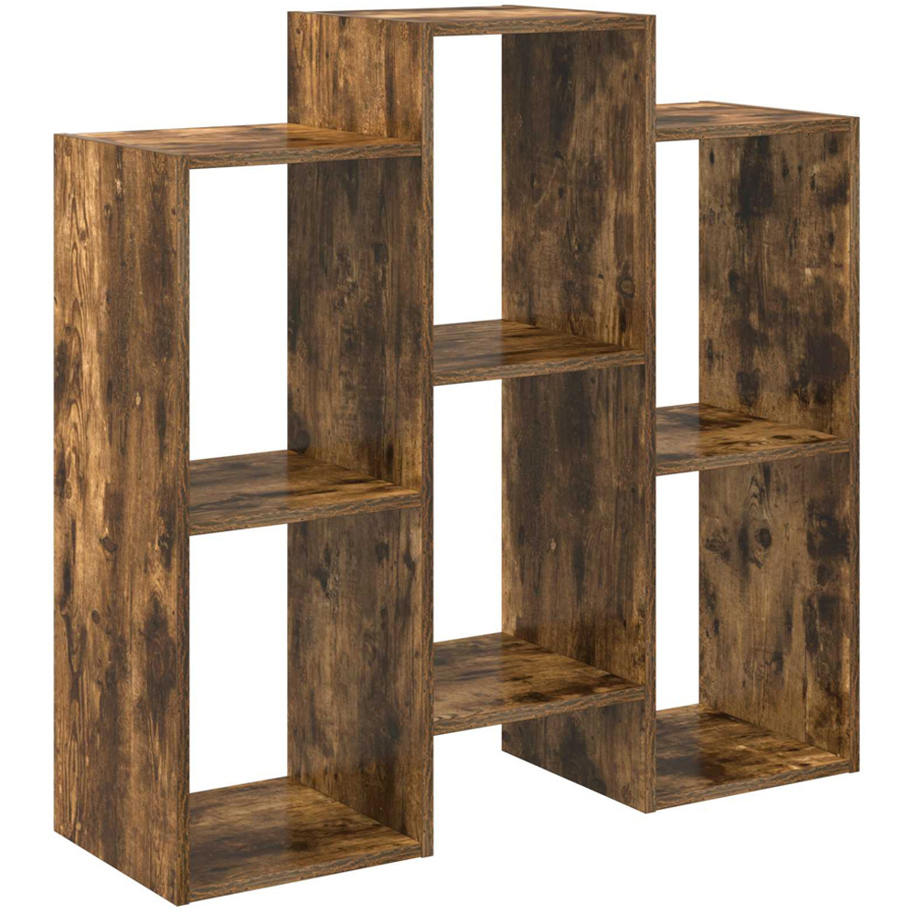 vidaXL 6 Open Shelf Smoked Oak Sideboard Image 2