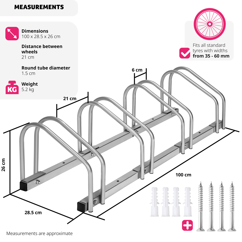 tectake 4 Space Bike Rack Image 9