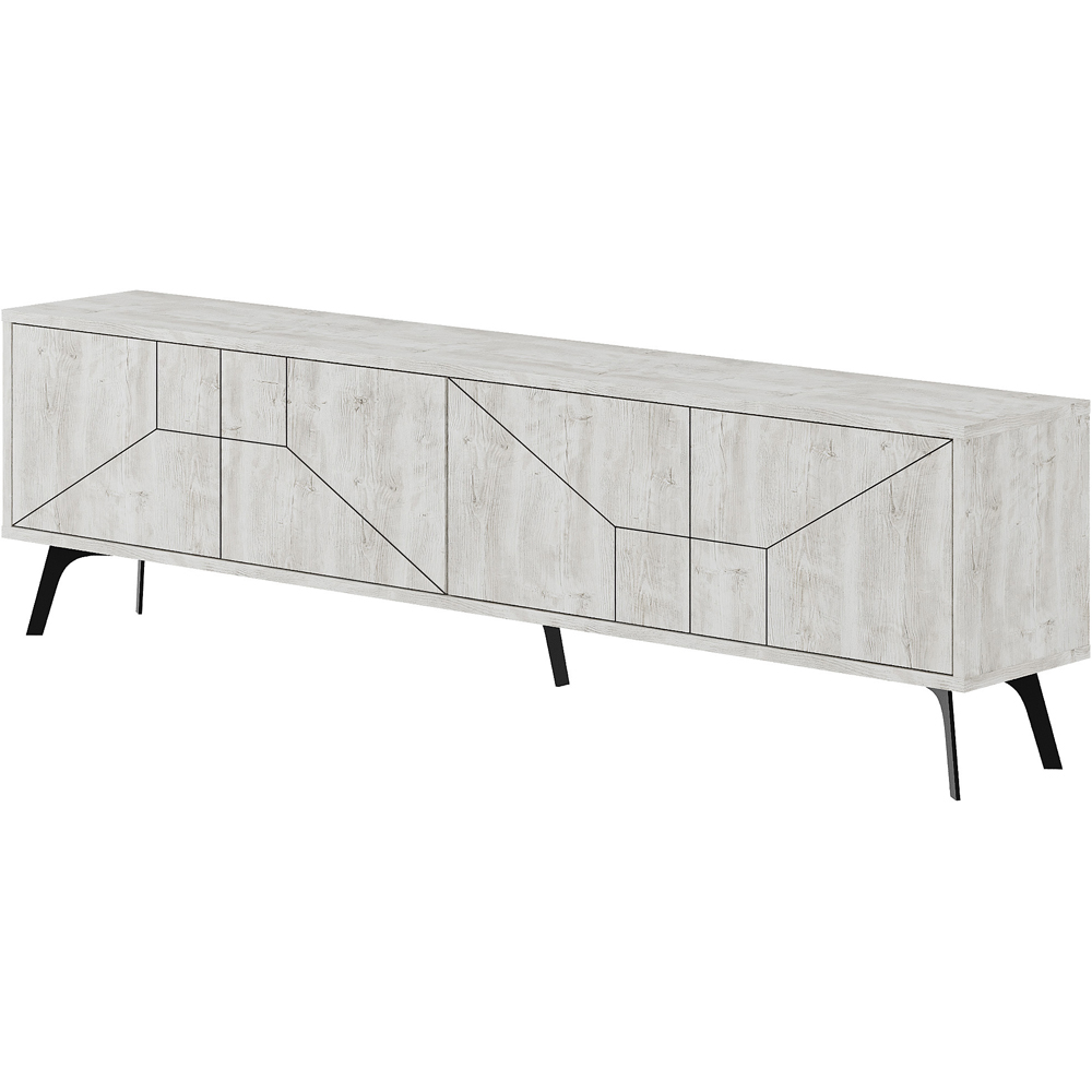 Decortie Dune 4 Door Ancient White TV Unit Image 2