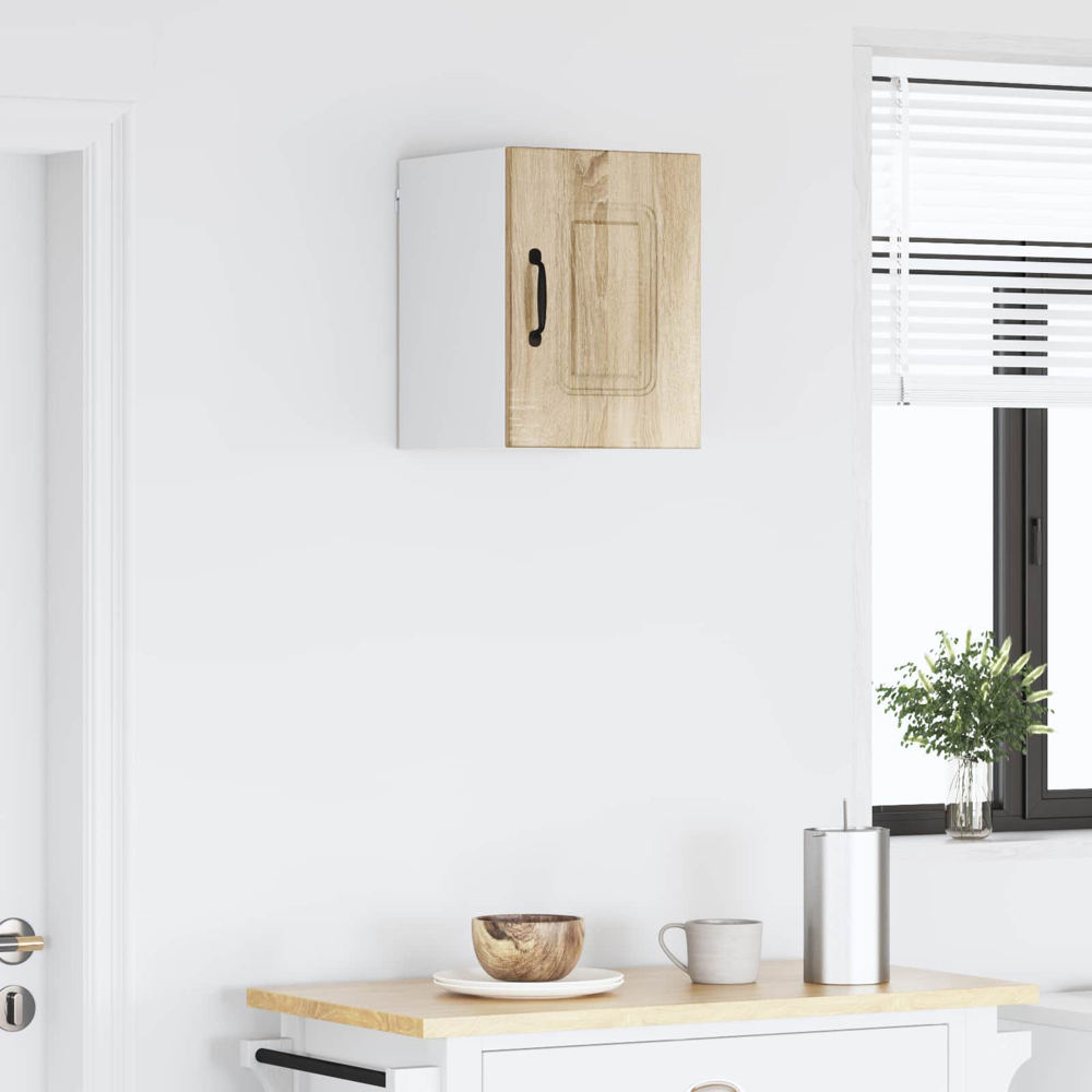 vidaXL Kalmar Single Door Sonoma Oak Wall Mounted Kitchen Cabinet Image 9