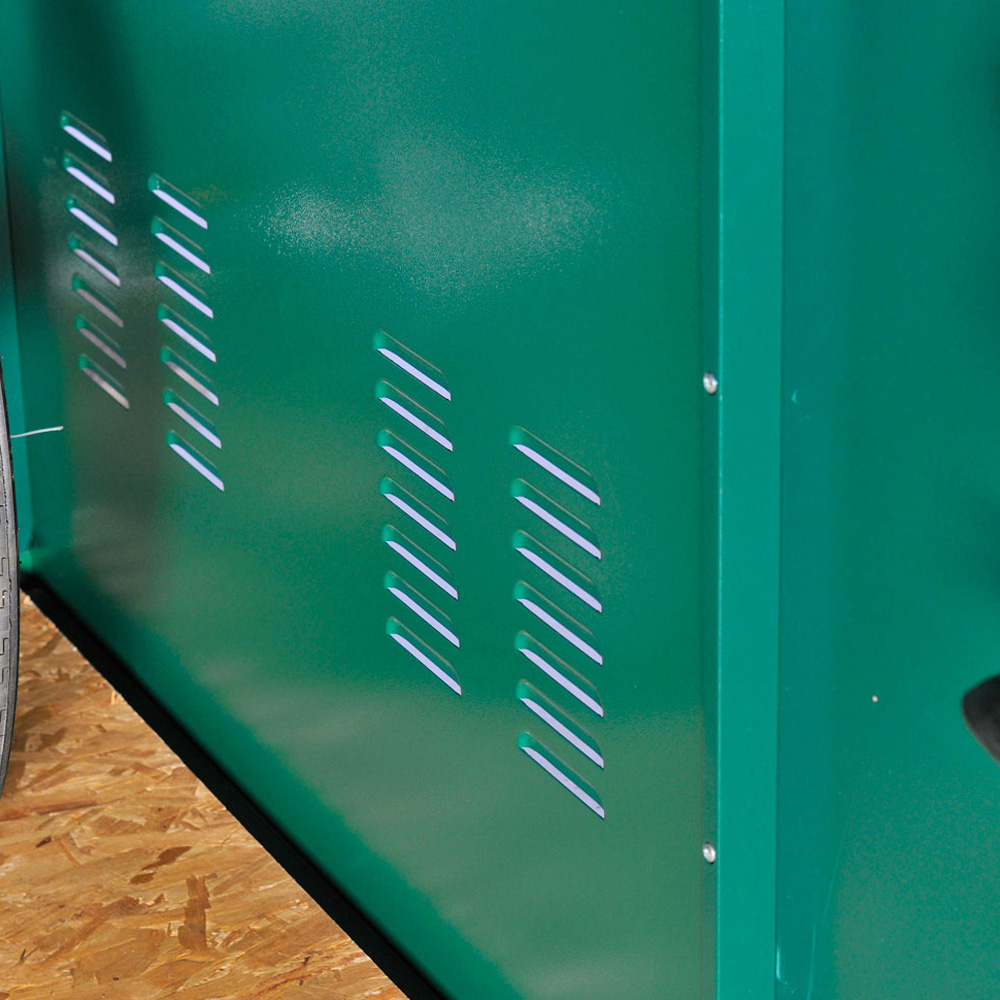 Asgard Centurion 5 x 11ft Double Door Green High Security Bike Shed Image 6