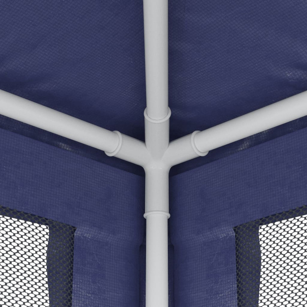 vidaXL 3 x 3m Blue Party Tent with Mesh Sidewalls Image 6