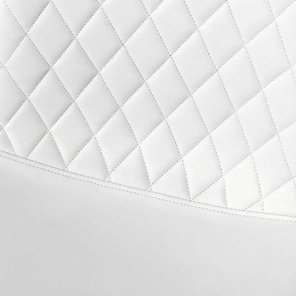 Furniturebox Elissa Solara Marble Effect 2 Seater Round Dining Set White and Chrome Image 8