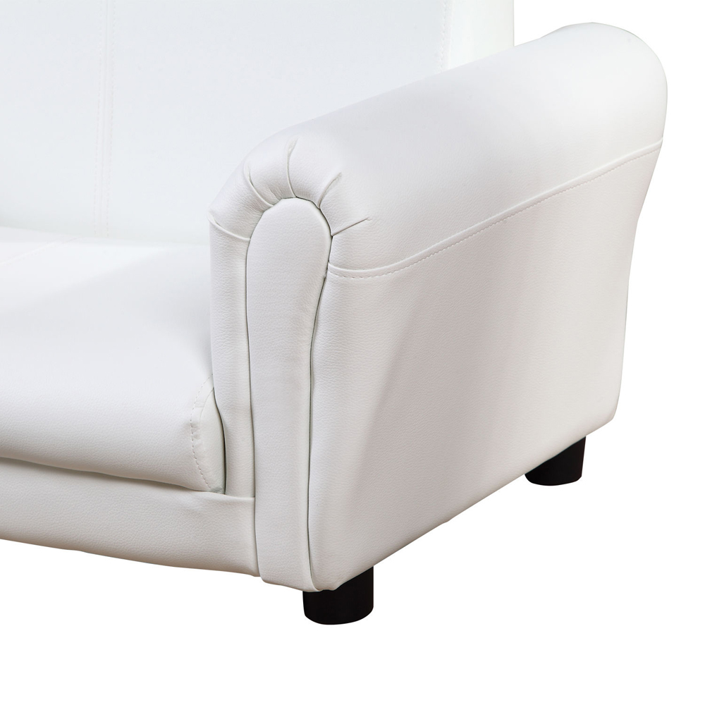 Tommy Toys 2 Seater White Kids Sofa and Footstool Image 3
