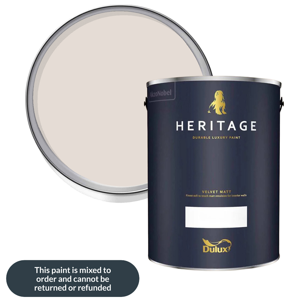 Dulux Heritage Walls and Ceilings Chiltern White Velvet Matt Emulsion Paint 5L Image 1