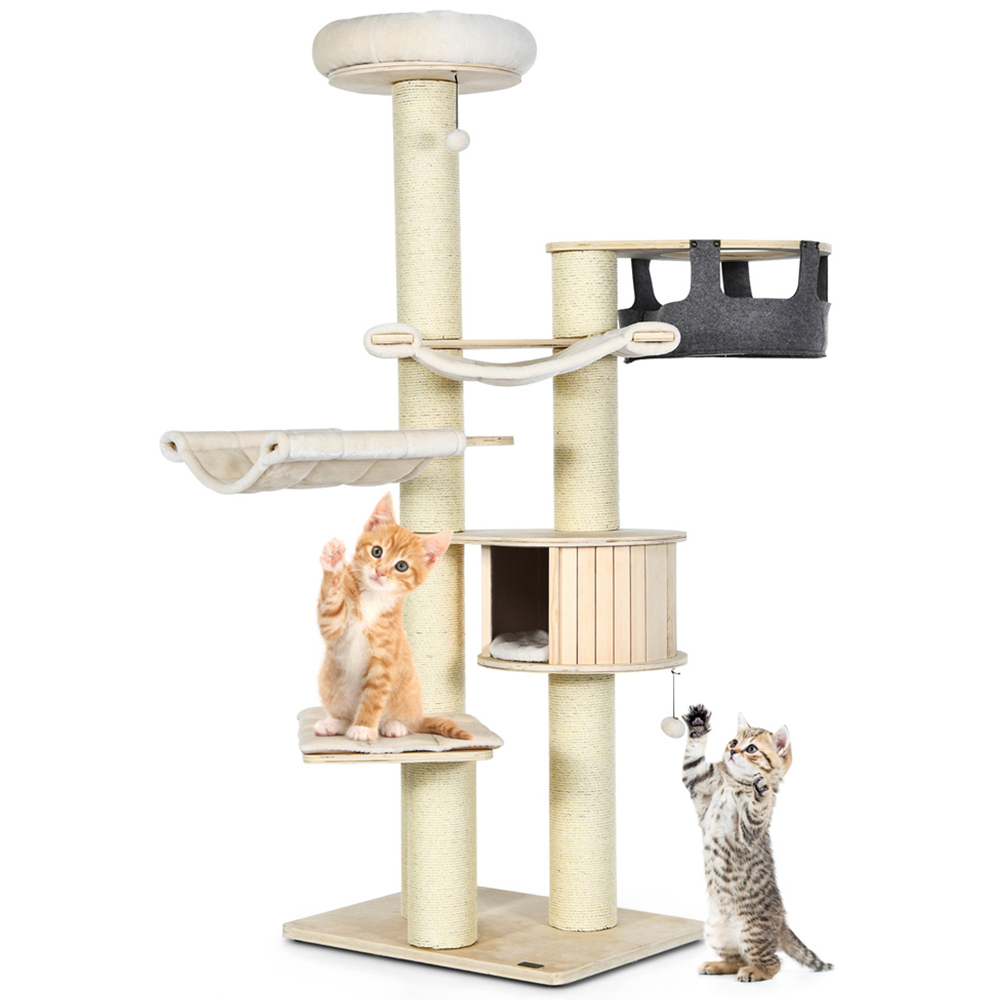 Costway Multi Level Cat Tree Tower 197cm Image 3