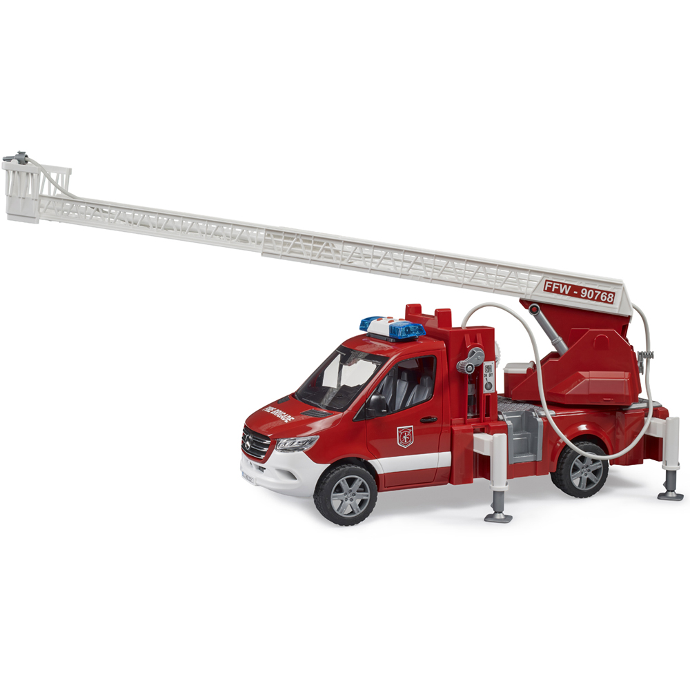 Bruder Kids MB Sprinter Fire Engine with Ladder Water Pump Playset Model Image 5