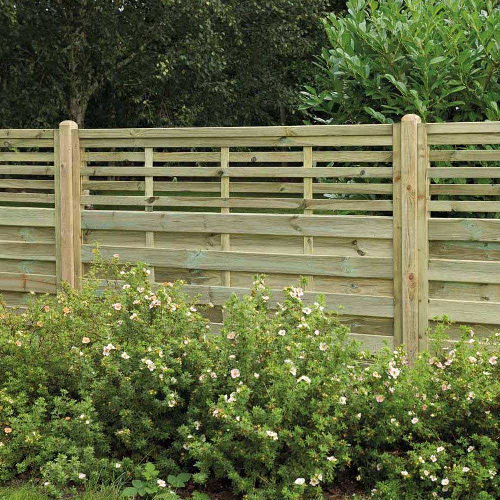 Forest Garden Kyoto Pressure Treated Fence Panel 6ftx5ft 6 Pack Image 1