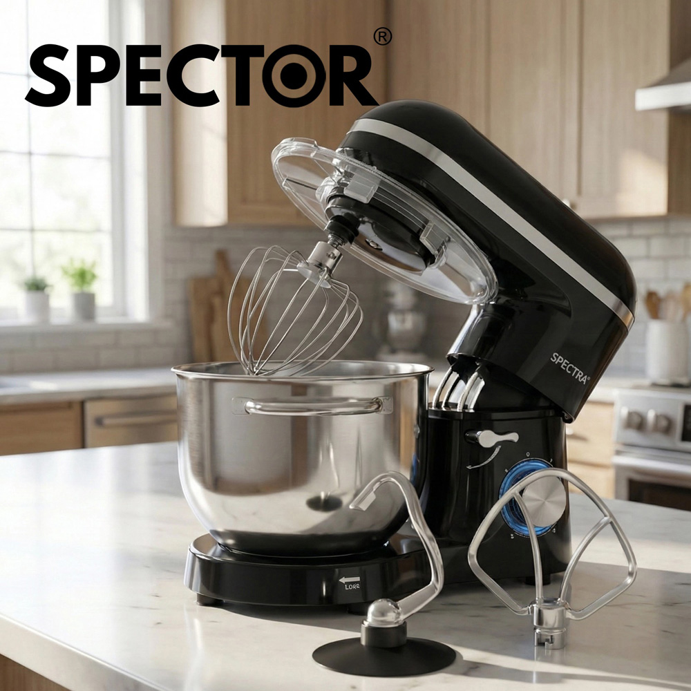 Spector MIX1002-6.2L-UK Stainless Steel Mixing Bowl Electric Stand Mixer 6.2L 1400W Image 8