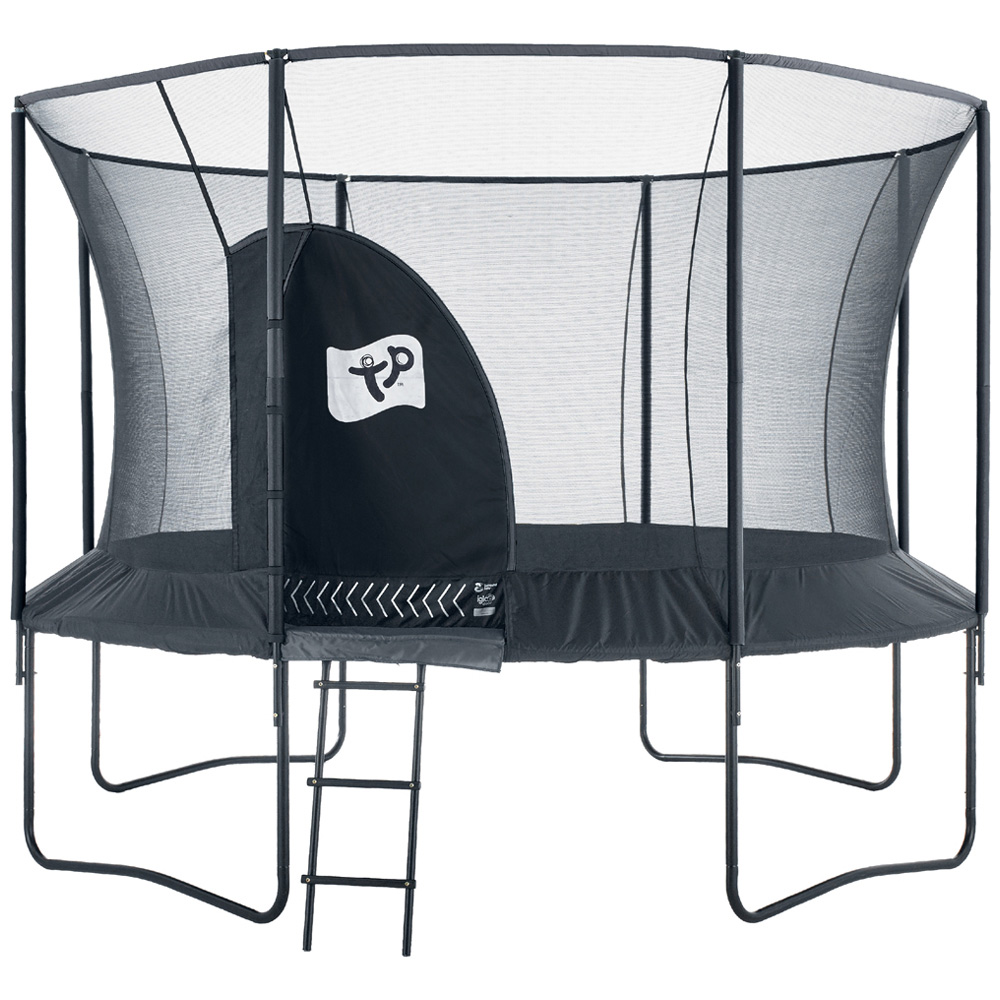 TP Genius Kids 12ft Round Trampoline with SurroundSafe Enclosure Image 1