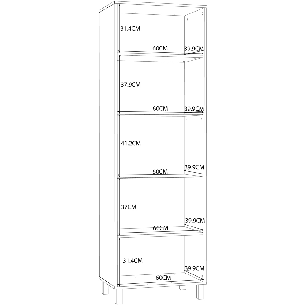 Florence Grafton Single Door Cream and Oak Glass Display Cabinet Image 9