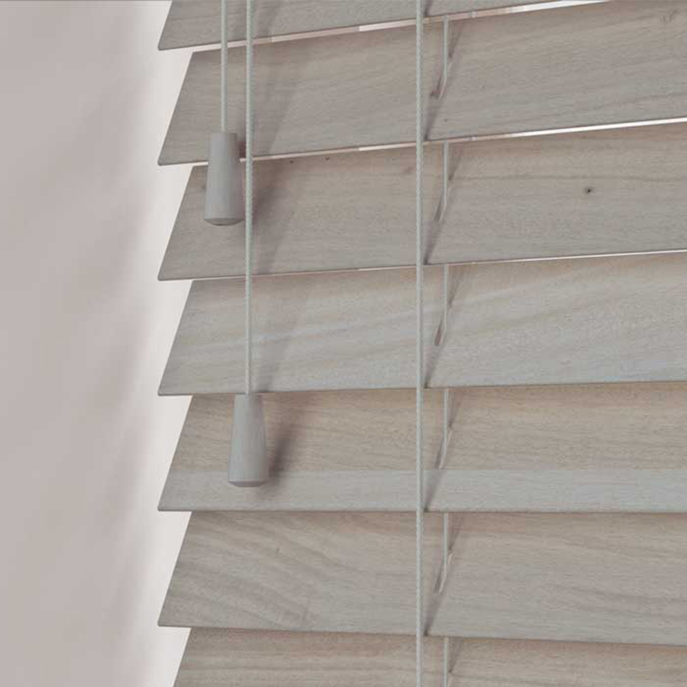 New Edge Blinds Wooden Venetian Blinds with Strings Jupiter Oak 60cm Image 2