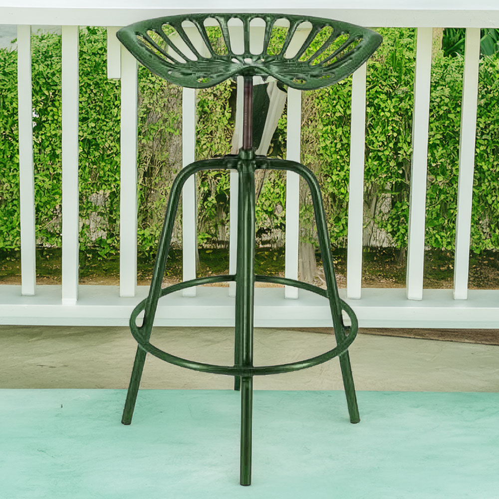 Fallen Fruits Green Cast Iron Tractor Barstool Image 1