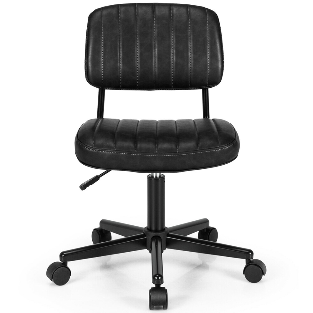 Costway Black PU Leather Office Chair Image 3