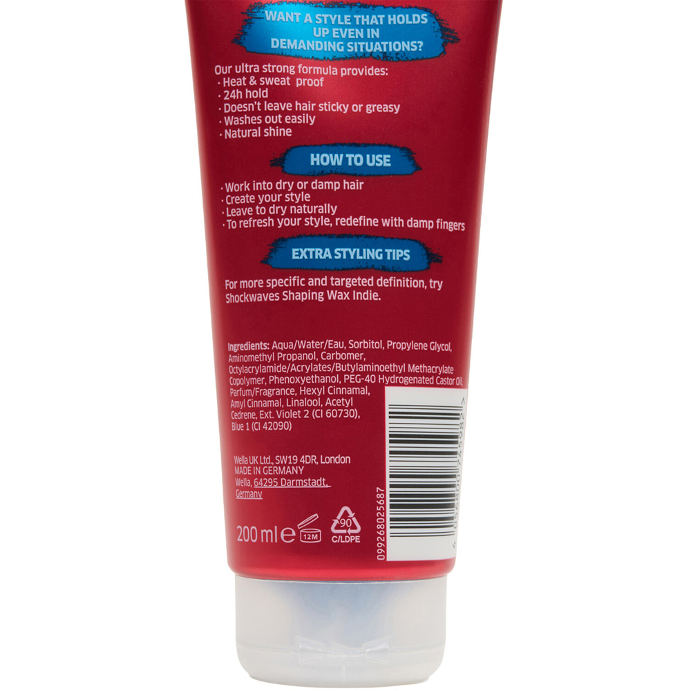Wella Shockwaves Tuff Stuff Hair Gel Image 3