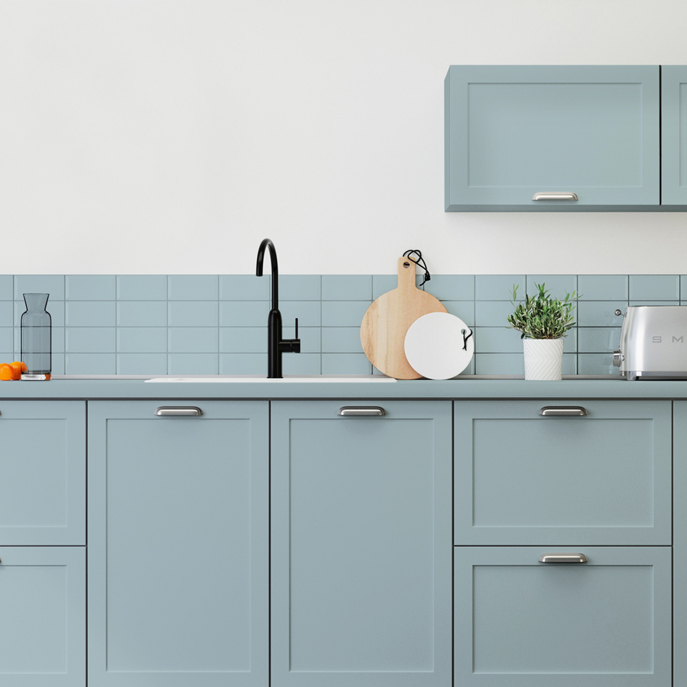 Maison Deco Refresh Kitchen Cupboards and Surfaces Glacier Blue Satin Paint 750ml Image 4