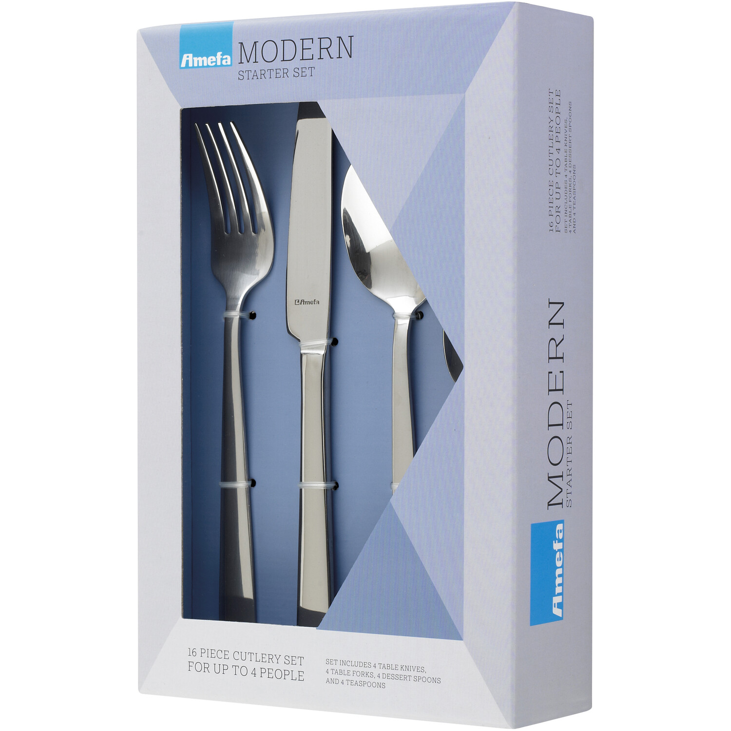 Amefa Bliss Modern 16 Piece Cutlery Set - Silver Image 4