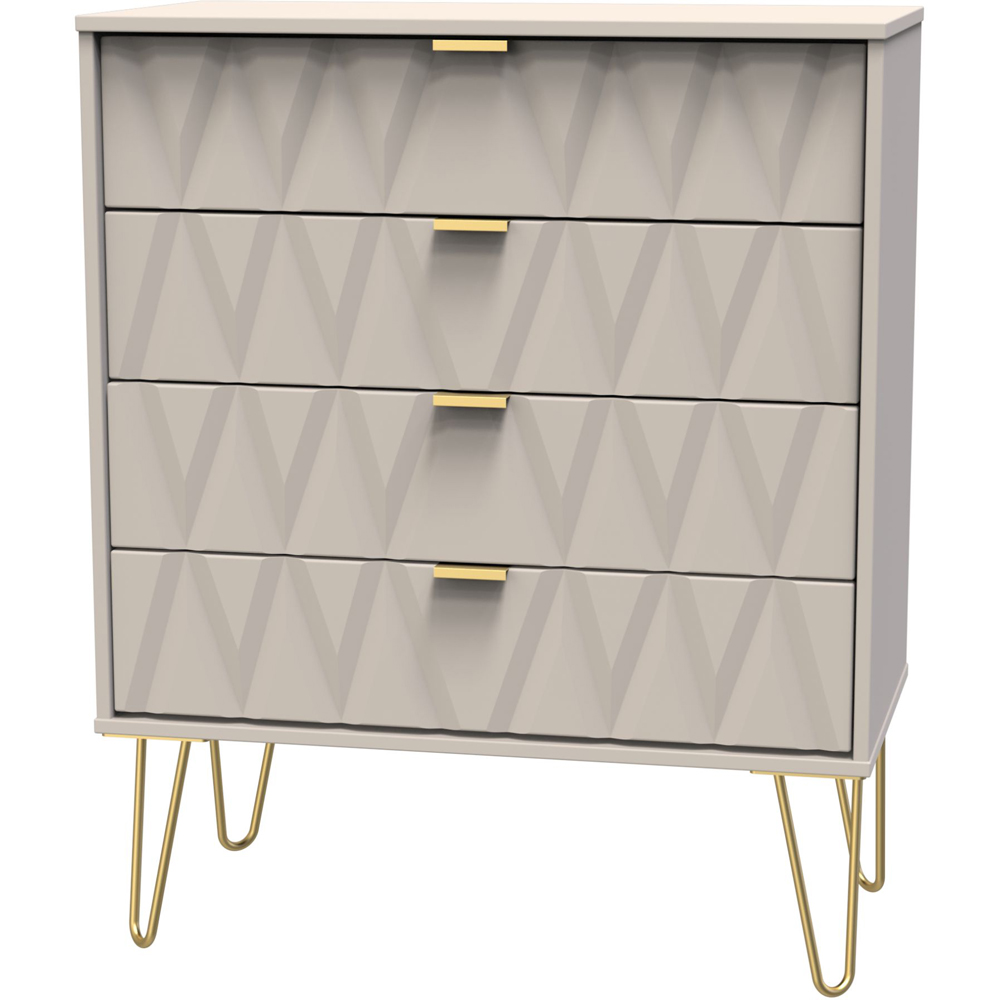 Crowndale Diamond 4 Drawer Kashmir Matt Chest of Drawers Ready Assembled Image 4