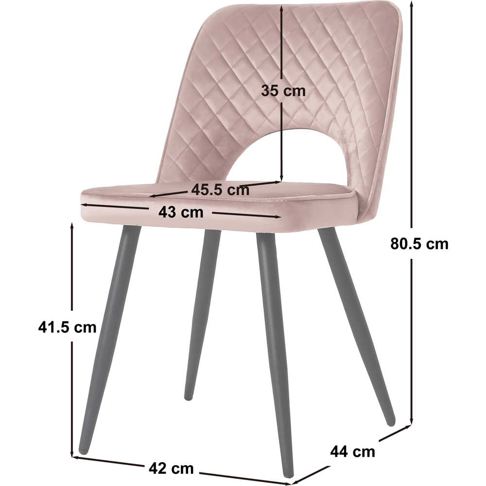 Metis Set of 2 Pink Dining Chair Image 8