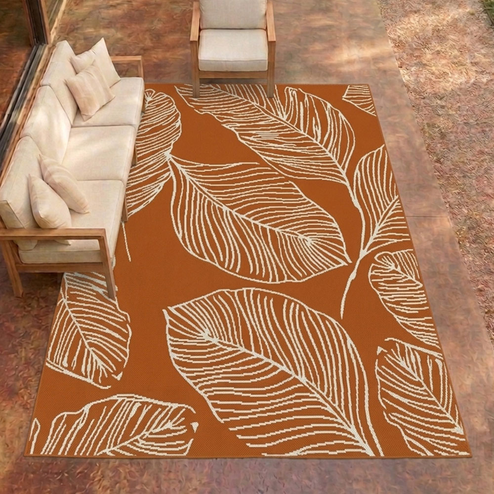 Portland Rugstyle Terracotta Leaf Rug 240 x 340cm Image 1