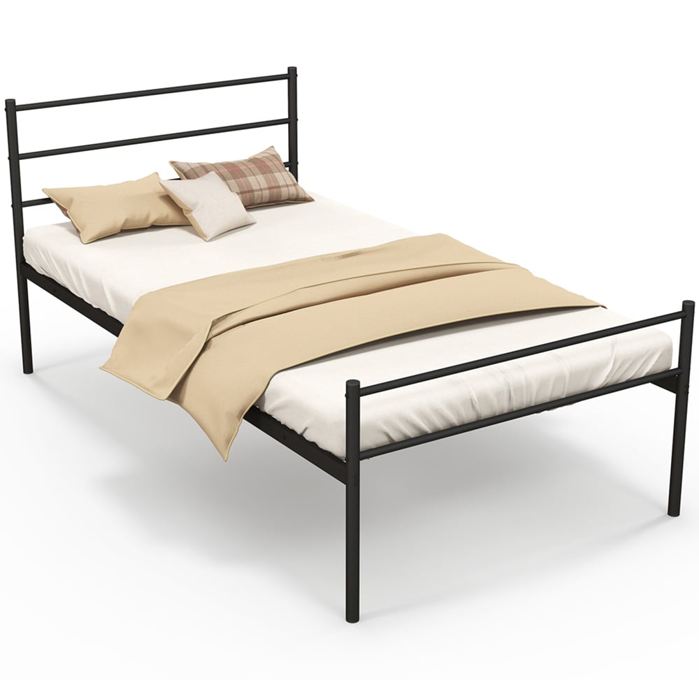 Costway Single Black Metal Bed Frame Image 3