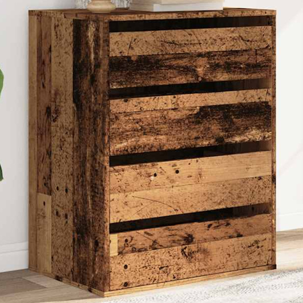 vidaXL 4 Drawer Old Wood Chest of Drawers Image 1